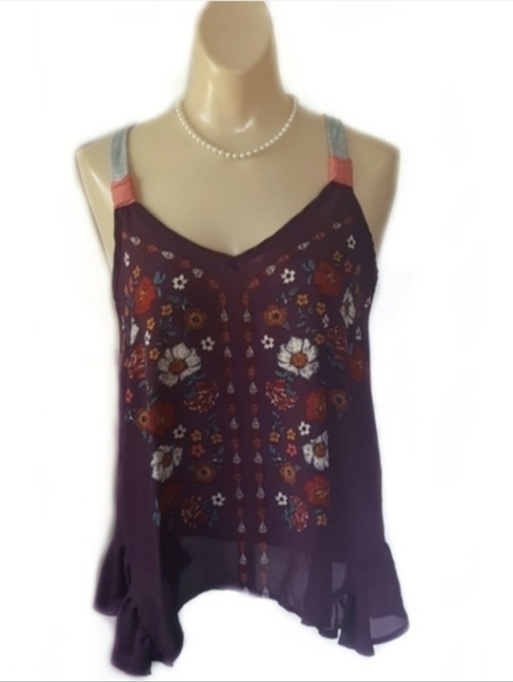 Rewind Flower Loose Fit Summer TankTop-S